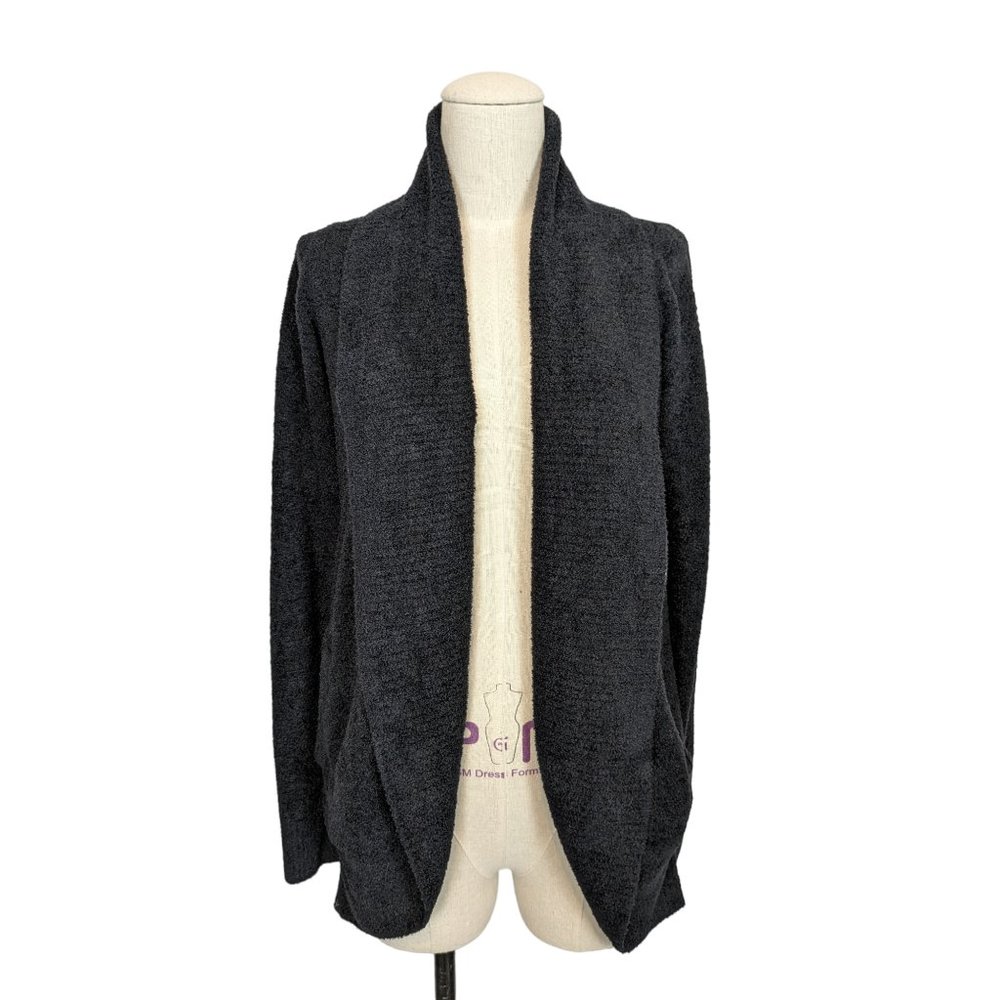 Barefoot Dreams CozyChic Lite Circle Cardi Black Sz XS